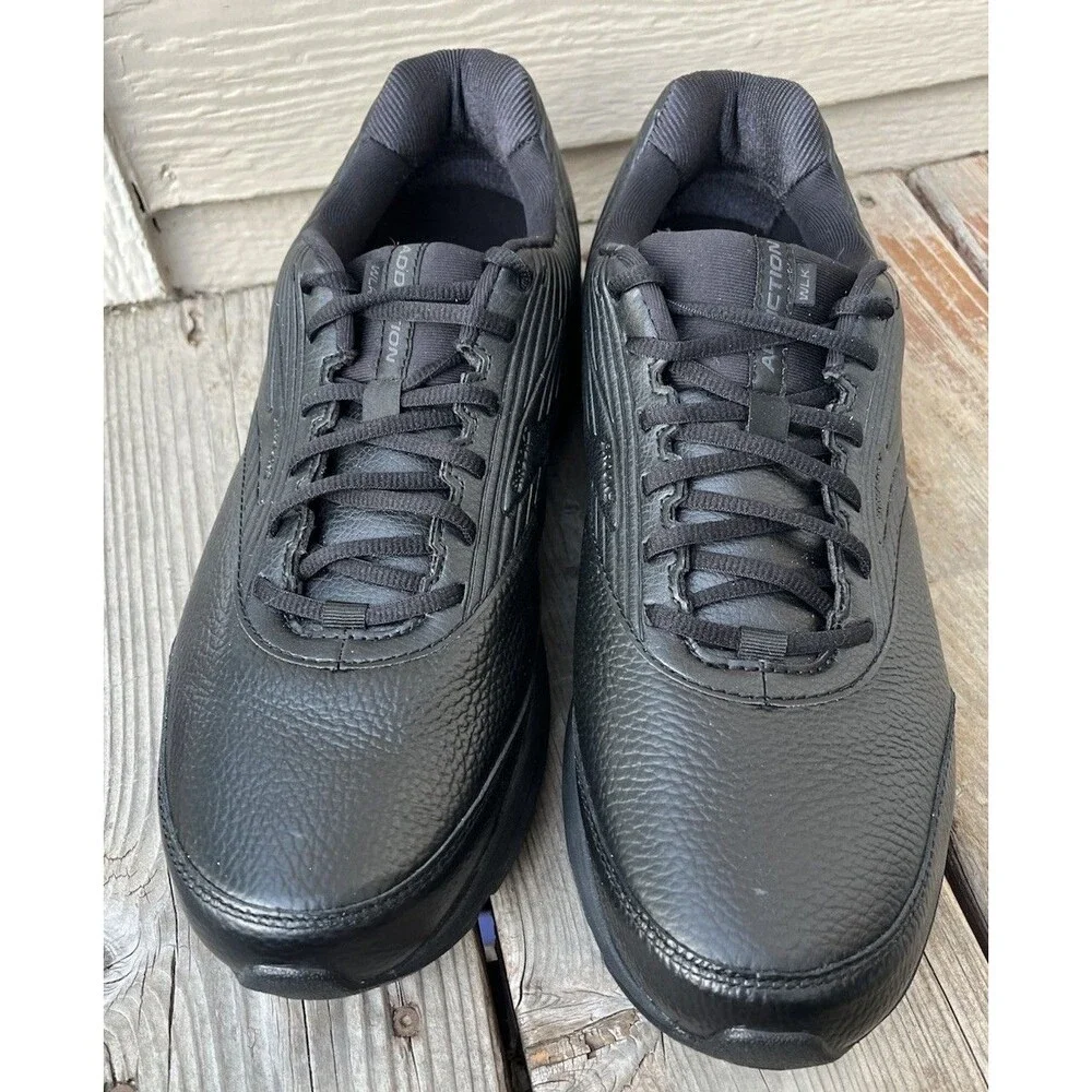 Nice! Brooks Addiction Walker 2 Men's 14 Black Leather Walking Shoes 1103181D072